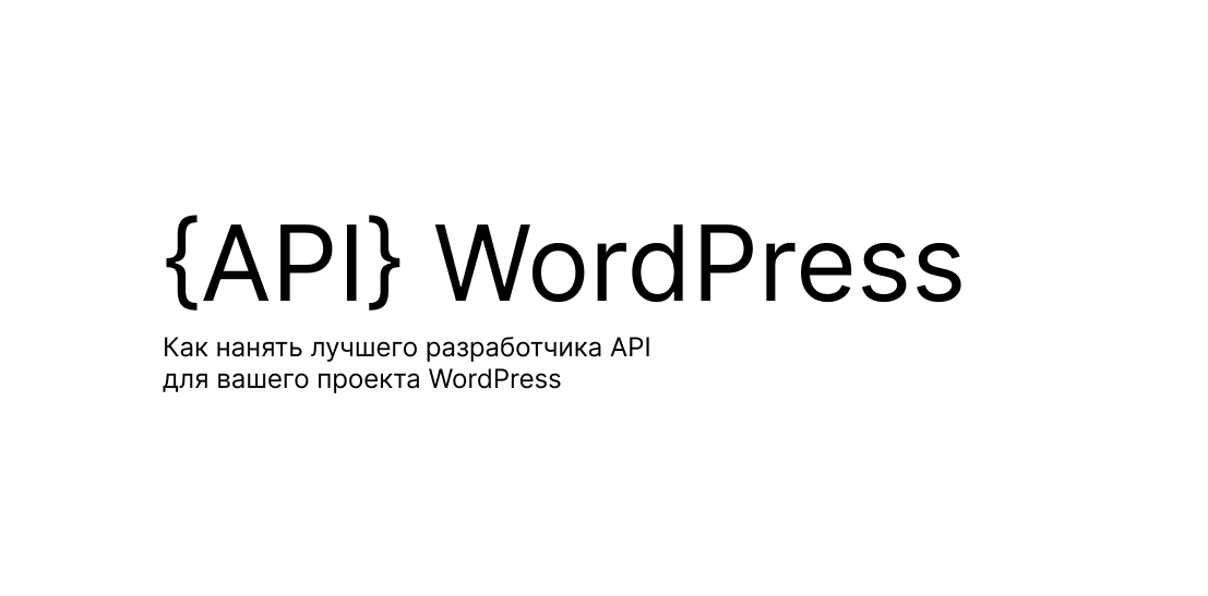 {API} WordPress